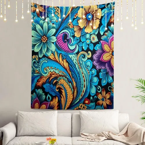Vista 39 de Shrahala Circles Tapestry, Abstract Art With Various Circles Wall Hanging Hd Print Polyester Backdrop For Dorm Room Bedroom 30 X 40 In
