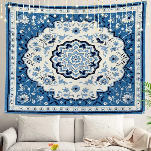 Vista 28 de Shrahala Circles Tapestry, Abstract Art With Various Circles Wall Hanging Hd Print Polyester Backdrop For Dorm Room Bedroom 30 X 40 In