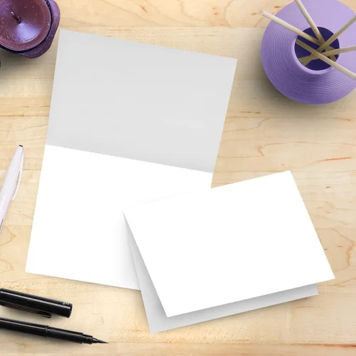 Vista 2 de Tarjetas de felicitación blancas de 4.5 x 6 pulgadas, 100 tarjetas