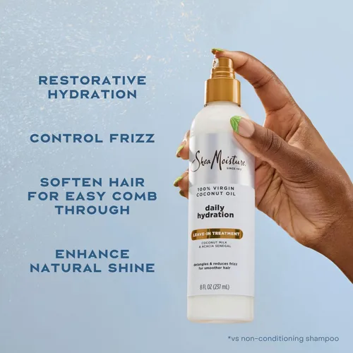Vista 6 de Tratamiento sin enjuague de aceite de coco 100% virgen Shea Moisture, 8 onzas