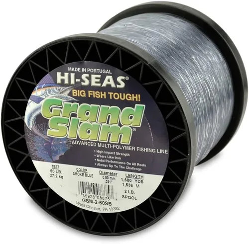 Vista 28 de HI-SEAS Grand Slam - Sedal de pesca de monofilamento, fuerte y resistente a la abrasión, en agua dulce y salada transparente, rosa, verde, azul