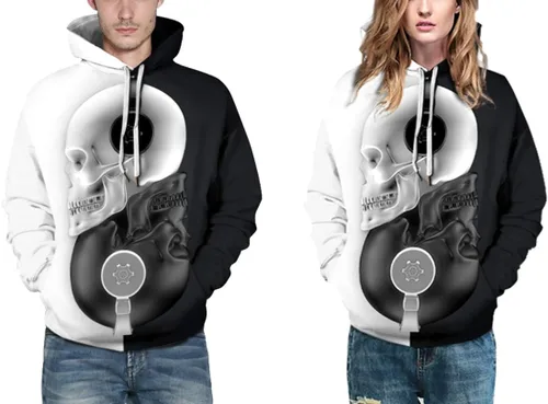Vista 4 de Chaos World Men's Novelty Hoodie Realistic 3D Print Pullover Unisex Casual Sweatshirt