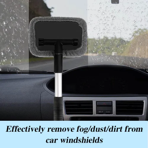 Vista 3 de Herramienta de limpieza de vidrio para parabrisas de automóvil, kit de limpiaparabrisas de automóvil, limpiador de ventanas de automóvil con mango