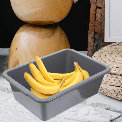 Vista 6 de Cabilock Cubo de almacenamiento de plástico rectangular multifuncional con asas para uso en el hogar Restaurante Lavando platos Almacenamiento