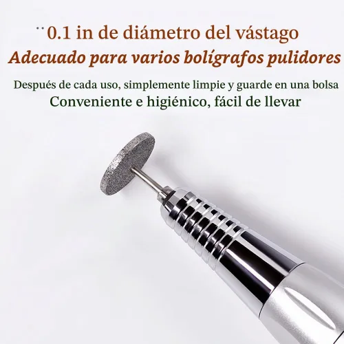 Vista 4 de Disco de lijado para uñas, lima eléctrica de pie, brocas para uñas de piel muerta, broca de cutícula para taladro de uñas, removedor de callos