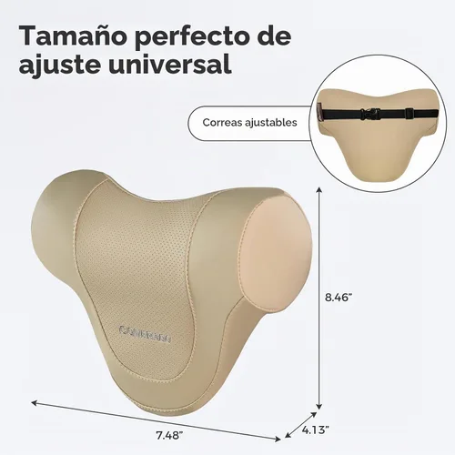 Vista 7 de Coverado Almohada ergonómica para reposacabezas de automóvil, almohada ergonómica de espuma viscoelástica para el cuello del auto para asiento