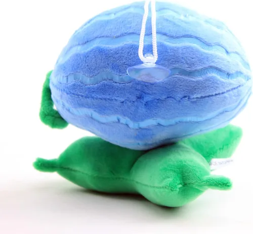 Vista 4 de Juguetes de peluche de plantas, figuras de muñeca de peluche, regalo de cumpleaños para niños (sandía azul)
