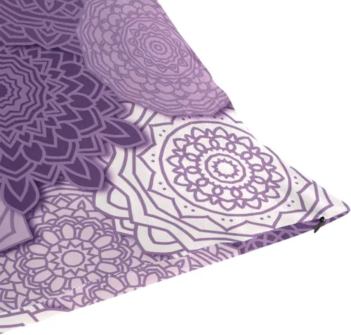 Vista 7 de Kigai Funda de cojín cuadrada decorativa de estilo bohemio con mandala morada de 18 x 18 pulgadas, para sofá, dormitorio, hogar