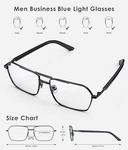 Vista 5 de ANYLUV Blue Light Glasses Men/Women, Blue Light Blocking Glasses, Computer Screen Blocker Eyes Protection Glasses