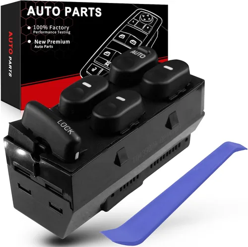 Vista 9 de Interruptor de ventana principal para Lincoln Town Car 2003 2004 2005 2006 2007 2008 Interruptor de control lateral del conductor OE# 5W1Z14529BA