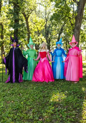 Vista 3 de Disfraz de Fauna para Mujer de La Bella Durmiente de Disney Multicolor