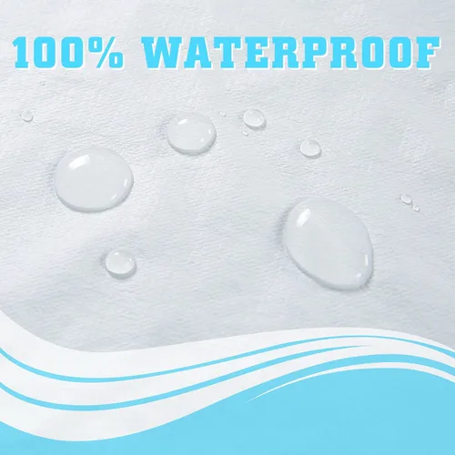 Vista 3 de Tymedration Protector de colchón impermeable para cuna, 1 unidad, funda con cremallera, lavable a máquina, tela transpirable