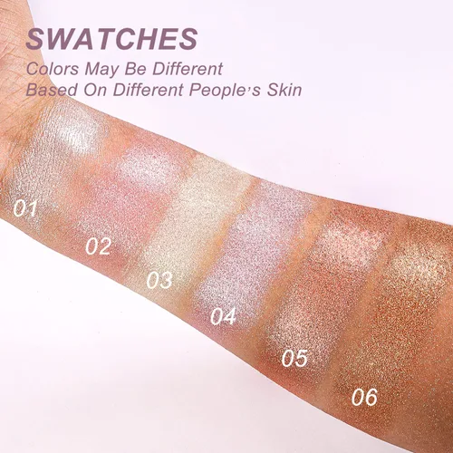 Vista 3 de YOUNG VISION Polvo Compacto Iluminador, Polvo de Contorno de Brillo Natural Horneado y Resaltador Facial, Libre de Crueldad, Maquillaje de Resaltado