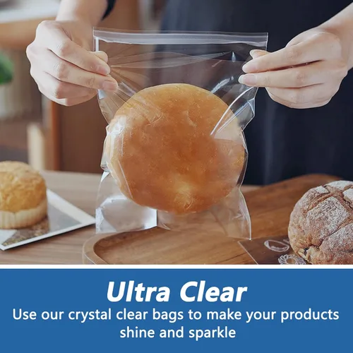 Vista 4 de Bolsas de celofán transparentes de 5" x 7" (100 unidades) - Bolsas de plástico de celofán autoadhesivas - para tarjetas A2 A4 A6 y sobres