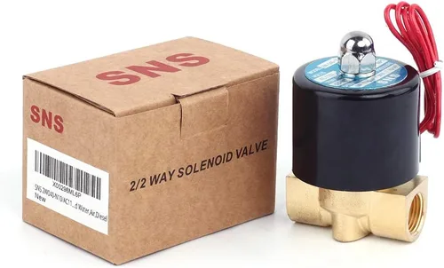Vista 2 de SNS 3/8 "válvula electromagnética eléctrica de latón de latón NPT DC12V agua normalmente cerrada, aire, diesel 2W040-N10/DC12V