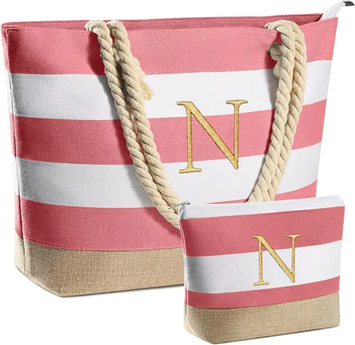 Vista 114 de YOOLIFE Bolsas de playa para mujer, bolsa de lona de viaje, bolsa impermeable para piscina, artículos esenciales de viaje, regalos para mujeres
