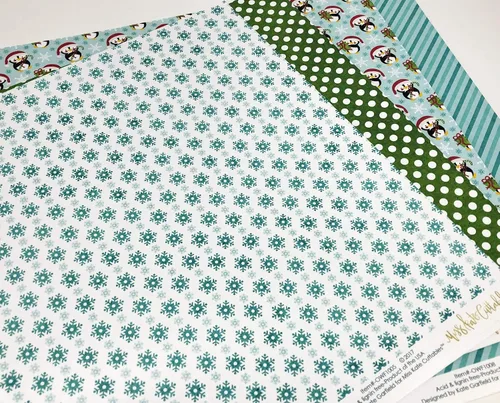 Vista 3 de Paquete de papel con patrón – Oh What Fun – Scrapbook Premium Specialty Paper de una cara de 12 x 12 pulgadas, colección incluye 16 hojas – por Miss