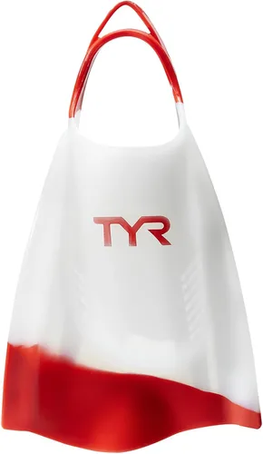 Vista 7 de TYR Hydroblade Fins - Short Blade Silicone Adult Training Swim Flippers 100% Premium Silicone Angled Blade Surface & Side Rails Natural