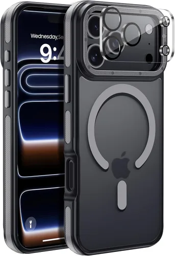 Vista 64 de Funda magnética para iPhone Air con protector de lente de cámara, protección grado militar de 10 pies, compatible con funda MagSafe Slim para iPhone