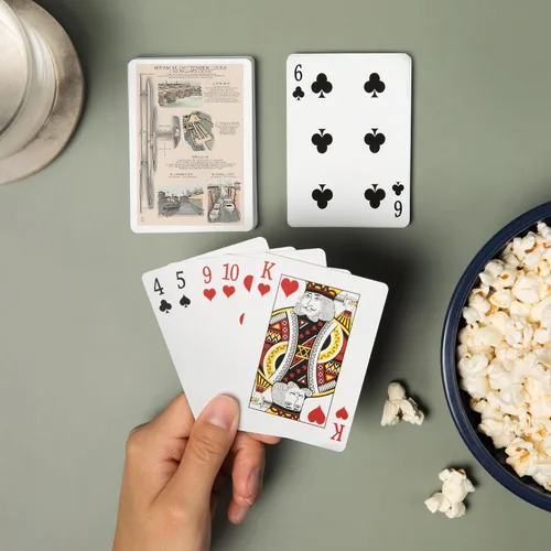 Vista 2 de Lantern Press Ballard Locks Technical, 52 Playing Cards for Adults, Poker Size Card Deck