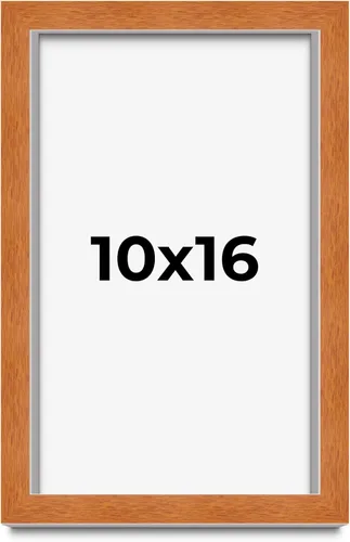 Vista 119 de Marco de 3 x 3 pulgadas de madera maciza de nuez y miel marrón con plexiglás acrílico UV, respaldo de tablero de espuma y accesorios para colgar