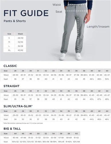 Vista 4 de Haggar E Clo Repreve Stria Classic Fit - Pantalón de vestir plisado frontal para hombre