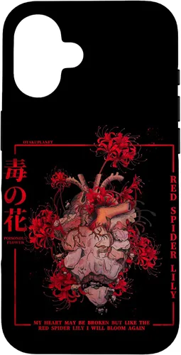 Vista 32 de Carcasa estética para iPhone 17, diseño de lirio de araña roja o Higanbana en Japón