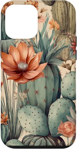 Vista 16 de Cactus Botanical Desert Western Funda bohemia moderna terracota para iPhone 17