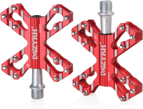 Vista 9 de ThinkTop 3 Cojinetes Ultraligero MTB BMX Road Mountain Bike Pedales Plataforma Plana Aluminio Sellado Ever Lubrique Teniendo Eje 9/16 Pulgadas