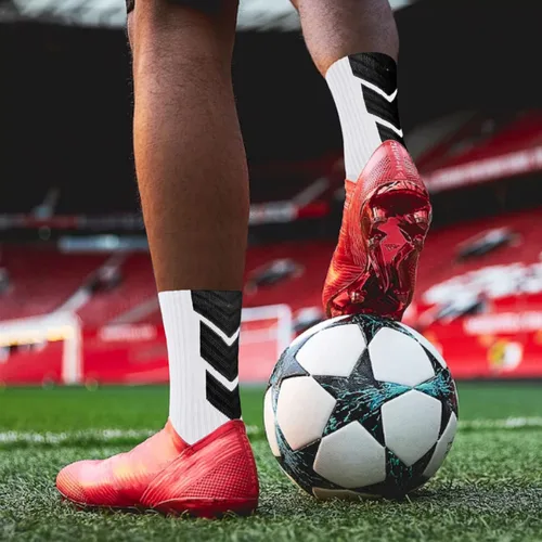 Vista 3 de Calcetines de agarre de fútbol antideslizantes, calcetines de fútbol antideslizantes para fútbol, baloncesto, deportes, 3 pares, talla única