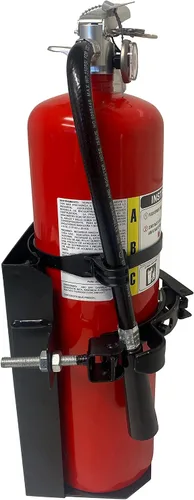 Vista 6 de Soporte de vehículo extintor de incendios resistente para 10 libras seco y/o 5 lb Co2 genérico para 809