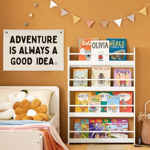 Vista 6 de Decoración para Guardería, Decoración para Habitación de Niños, Aventura Siempre es una Buena Idea, Banner Motivacional para Sala