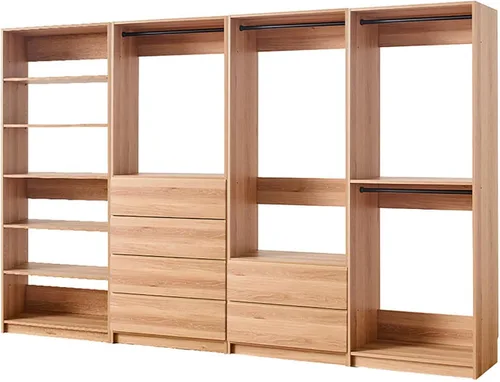 Vista 8 de Maykoosh Organizador de sistema de armario - Armario personalizable con vestidor de almacenamiento negro/modelo D 1 armario