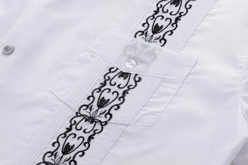 Vista 4 de Camisas Guayabera de manga corta para hombre