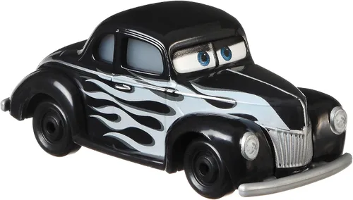 Vista 3 de Disney Cars Toys Hot Rod Junior Moon, miniatura, juguete coleccionable de coche de carreras basado en películas de coches, para niños de 3 años