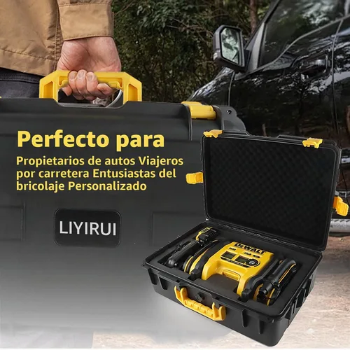 Vista 4 de Estuche rígido para inflador de neumáticos DEWALT 20V MAX DCC020IB, negro (solo funda)