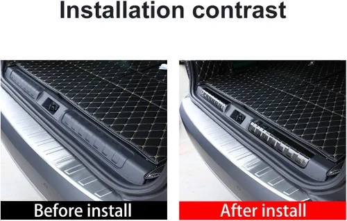 Vista 2 de YIWANG 304 Acero Inoxidable Interior Parachoques Trasero Placa Protector Cubierta Trim Piezas de Coche 2 unids Para Land Rover Discovery 5 LR5 L462
