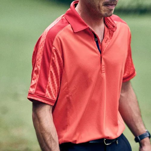 Vista 3 de Camisa de golf Dry Fit para hombre, polo de manga corta de secado rápido, absorbe la humedad