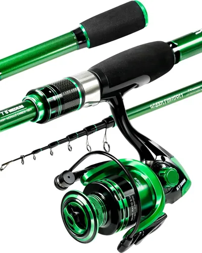 Vista 8 de Ghosthorn Fishing Rod and Reel Combo Graphite Telescoping Fishing Pole Portable Travel Kit with Carrier Bag for Freshwater Saltwater