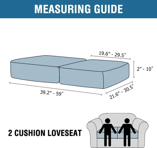 Vista 2 de ADPON Funda de cojín elástica de terciopelo para sofá, funda de cojín de felpa para silla, sofá biplaza o sofá, protector de muebles, cojín de Gris