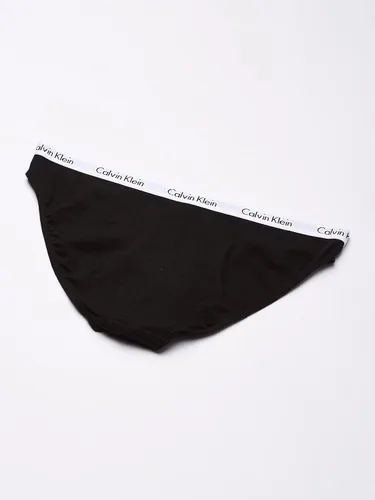 Vista 3 de Calvin Klein - Calzones bikini elásticos de algodón con logotipo de carrusel para mujer, paquete múltiple