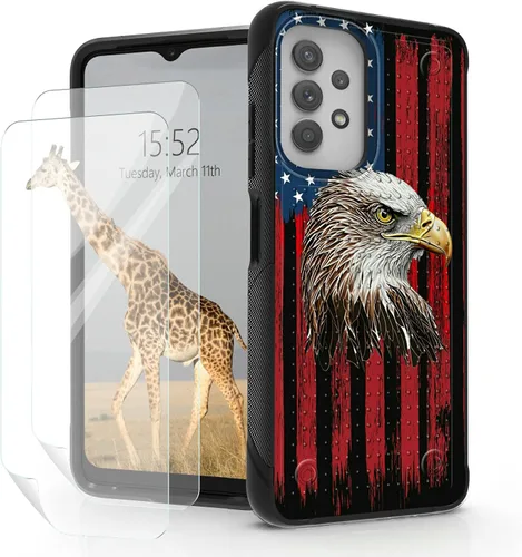 Vista 19 de Funda para Samsung Galaxy A23 Galaxy A13 4G/5G, Galaxy A04, Galaxy A04S, Galaxy A32 5G, con 2 protectores de pantalla, funda protectora de doble