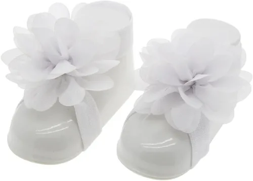Vista 7 de Eforcase 12 pares de sandalias descalzas para bebé y niña, sandalias descalzas de flores para bebés recién nacidos, niñas pequeñas