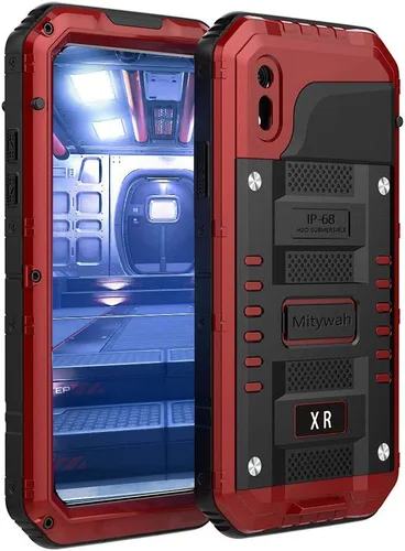 Vista 61 de Mitywah Funda impermeable para iPhone 7/iPhone 8 / iPhone SE 2020, funda de metal resistente de grado militar, protección de cuerpo completo