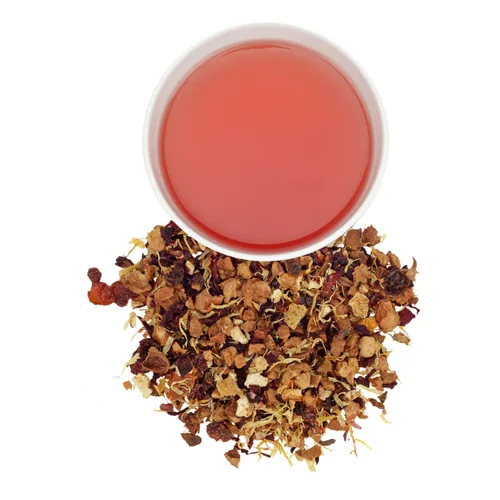 Vista 3 de Harney & Sons - Té de hierbas de naranja sanguina, lata de hojas sueltas, 4 onzas Mezcla de frutas de hierbas con naranja sanguina, manzana