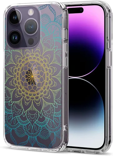 Vista 8 de Funda compatible con iPhone 14 Pro de 6.1 pulgadas, funda transparente con divertido diseño de rana de acuarela para mujeres y niñas, transparente a