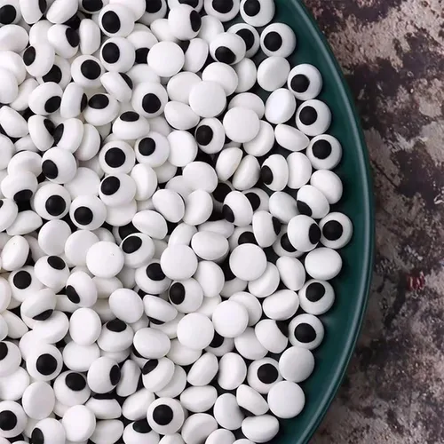 Vista 3 de Sentovac Ojos de caramelo comestibles de 1 cm, espolvoreados de azúcar para galletas, pasteles, cupcakes, decoraciones de ojos pequeños de caramelo