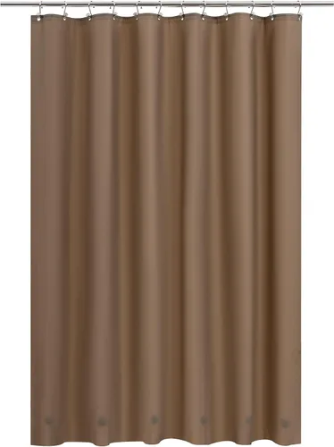 Vista 72 de Barossa Design - Forro de cortina estrecho de PEVA para ducha, con 3 imanes, impermeable, para cabina de baño pequeña, sin PVC, ojales metálicos