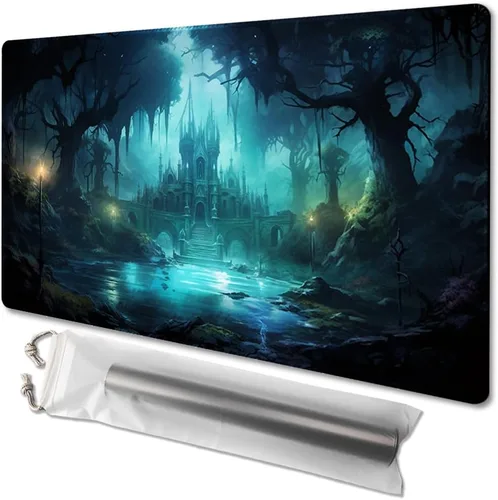 Vista 20 de MTG - Tapete de juego tamaño 24 x 14 pulgadas, bolsas de almacenamiento antideslizantes, ideal para entusiastas de los juegos de cartas, tapete