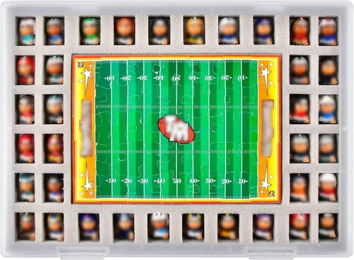Vista 11 de Xuerdon Caja Coleccionista de Juguetes Compatible con Teenymates para Minifiguras de las Series Party Animal de Fútbol Americano, Béisbol